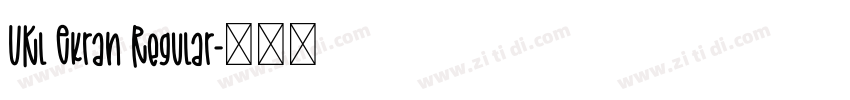 UKl Ekran Regular字体转换